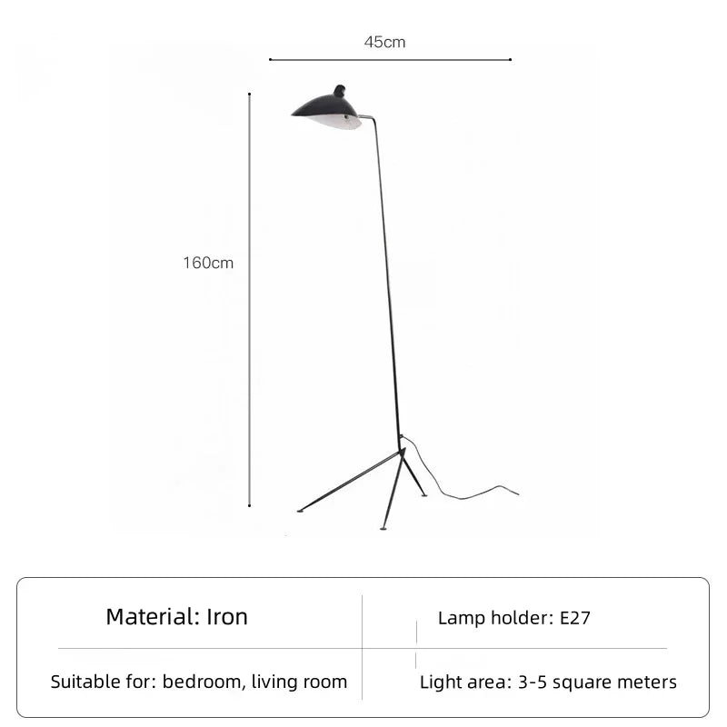 Linea Noir Minimalist Floor Lamp