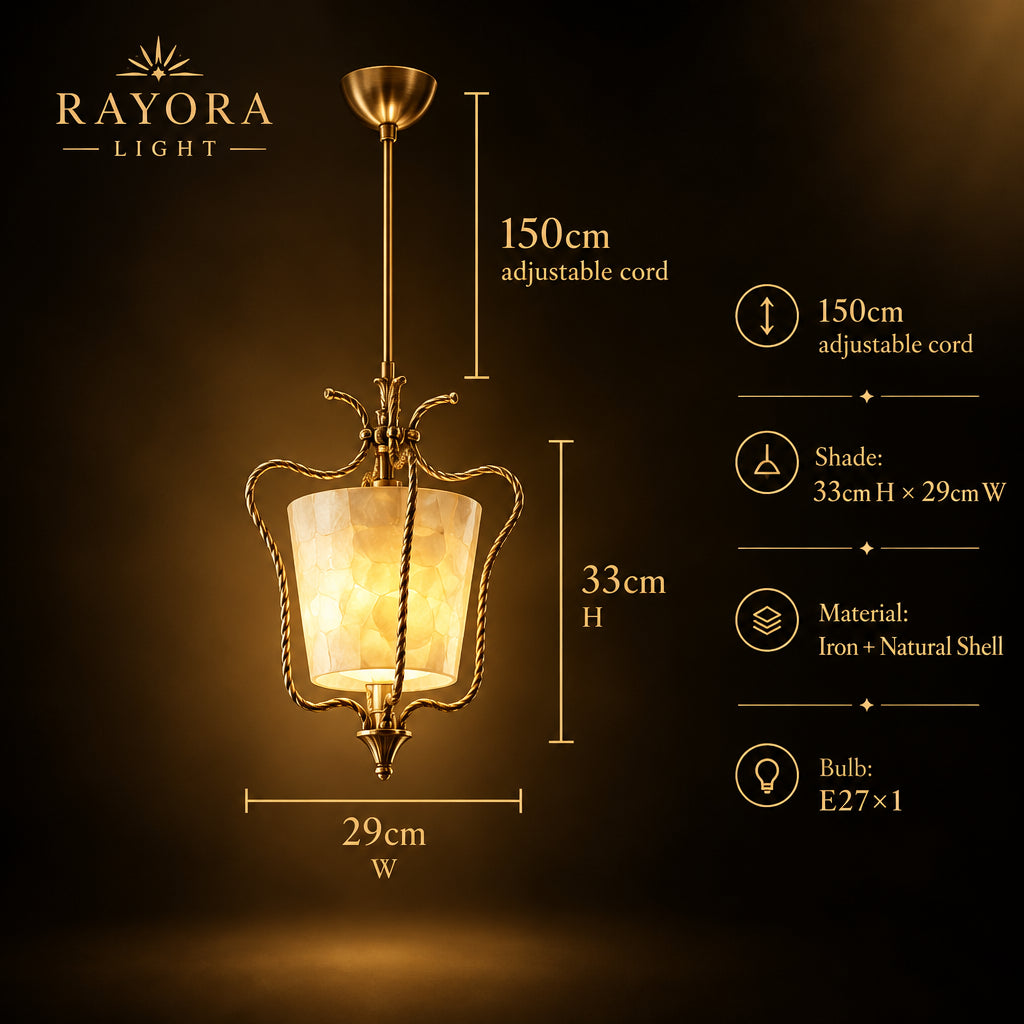 OSTRELLA Natural Shell Pendant Light