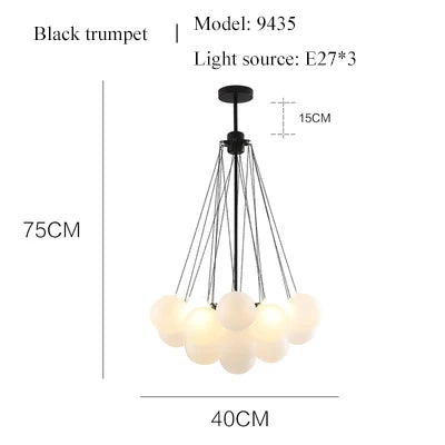 MetroGlow™ Frosted Glass Chandelier