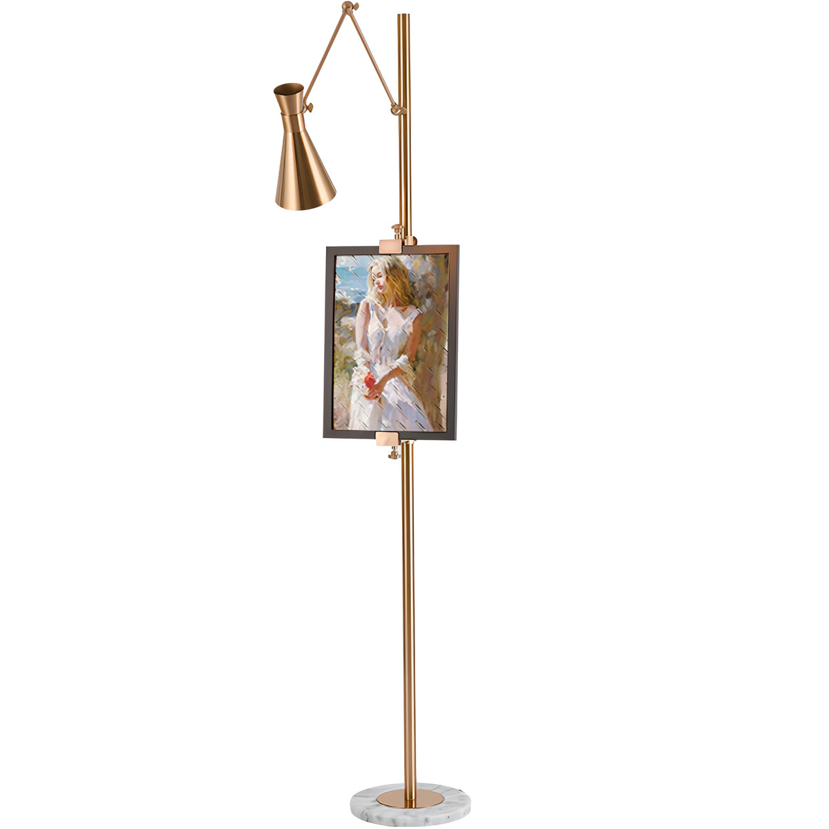 MARMORA Gold Marble Floor Lamp