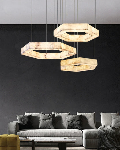 Marbelleza™ Hexagon Marble Chandelier