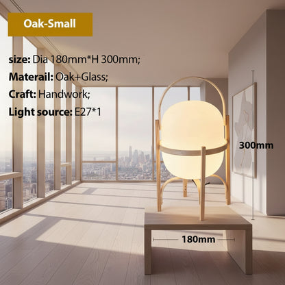 Cesta Wooden Lantern Table Lamp