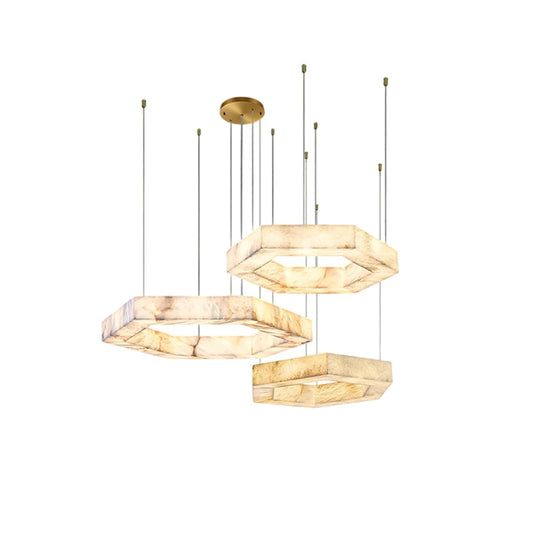 Marbelleza™ Hexagon Marble Chandelier