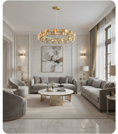 Marbella Blue Orbit Chandelier