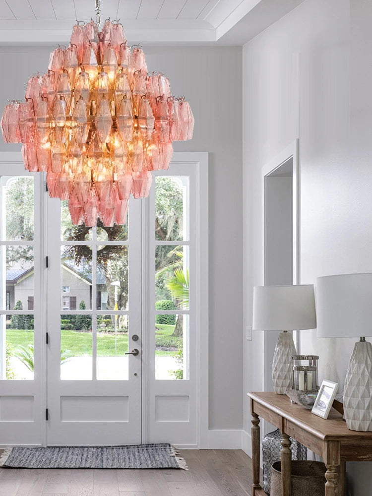 AURORA Gem Cascade Glass Chandelier
