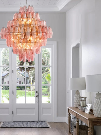 AURORA Gem Cascade Glass Chandelier