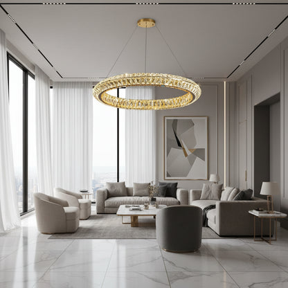Aurora Luxe Crystal Pendant Chandelier