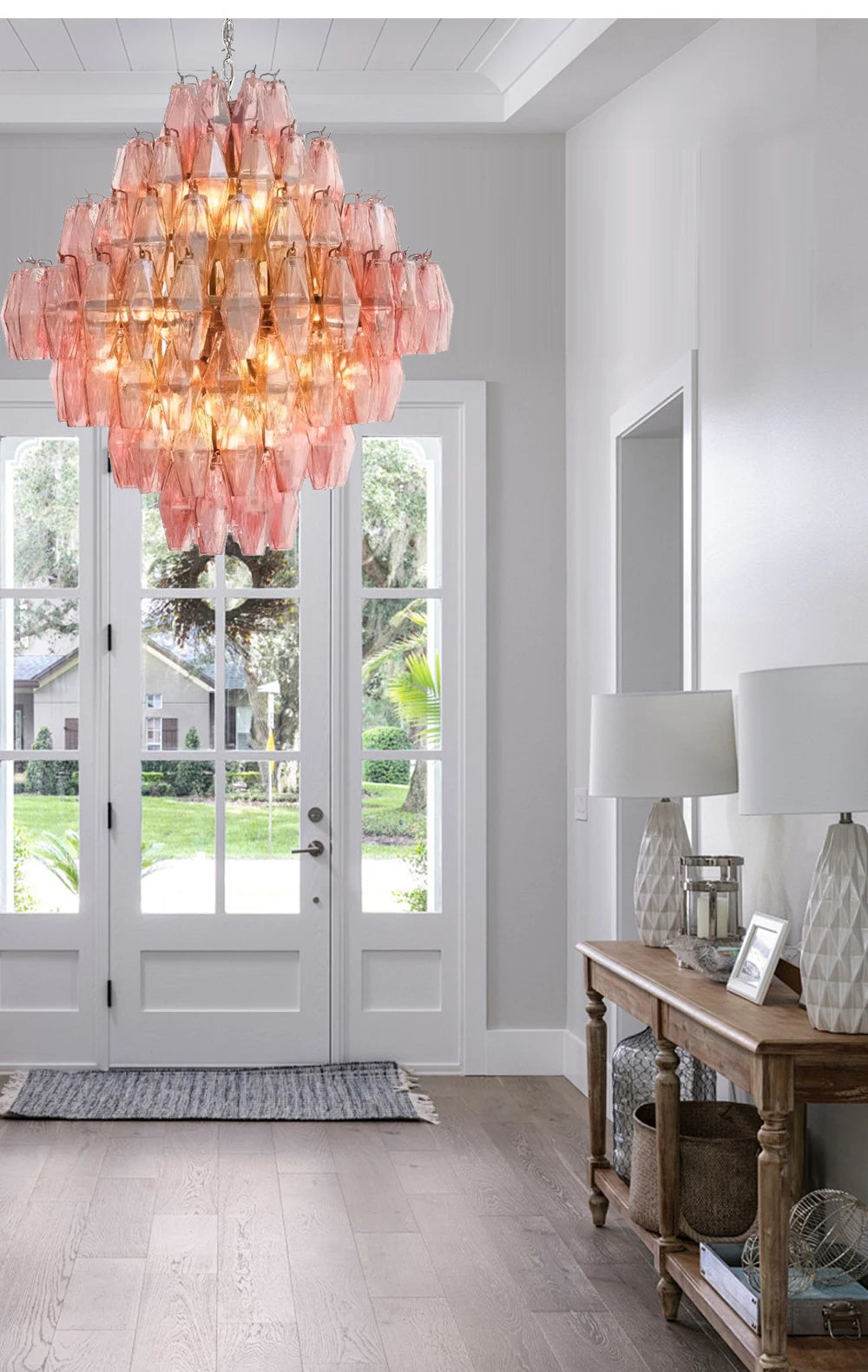 AURORA Gem Cascade Glass Chandelier