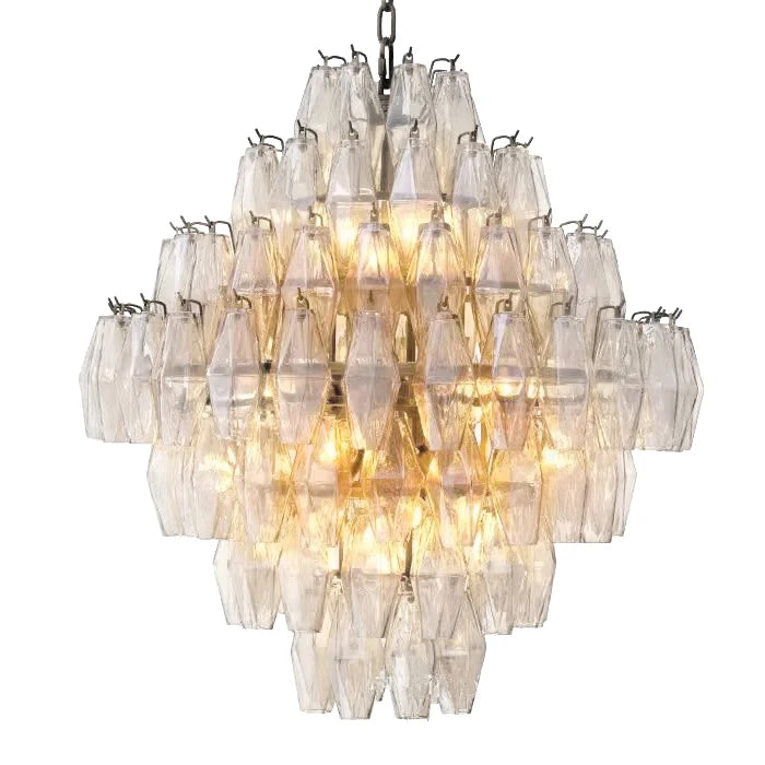AURORA Gem Cascade Glass Chandelier