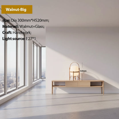 Cesta Wooden Lantern Table Lamp
