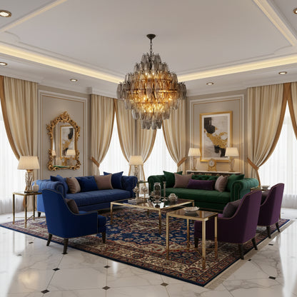 AURORA Gem Cascade Glass Chandelier