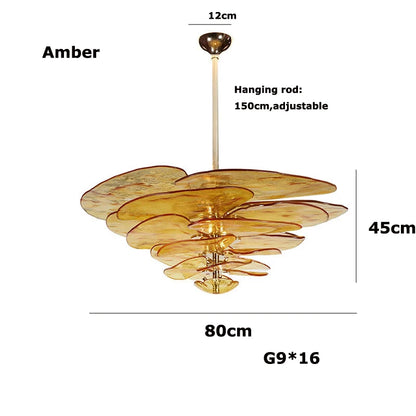 Aurora PetalWave Art Glass Chandelier