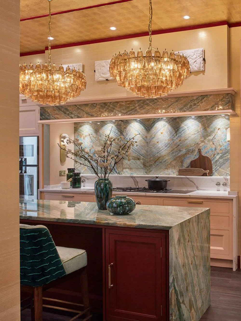 Amber Murano Chandelier