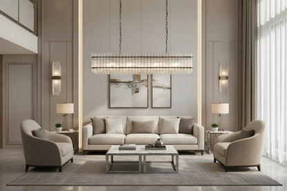 Luxe Prism Linear Crystal Chandelier