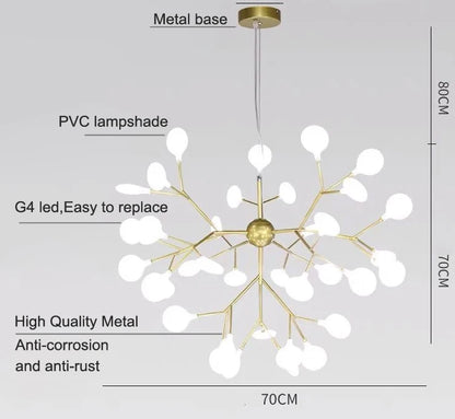 Nordic Firefly Pendant Chandelier