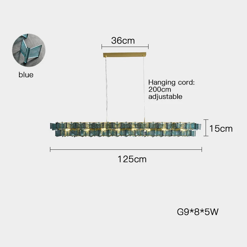 Marbella Blue Orbit Chandelier