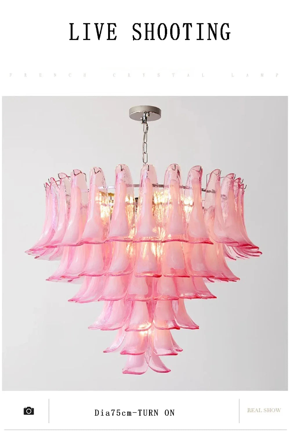 ROSELINE French Glass Chandelier