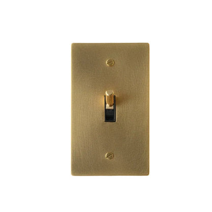 Retro Brass Panel Plate Toggle