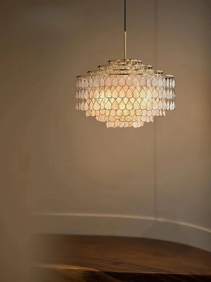 VENERELLA Tiered Shell Chandelier