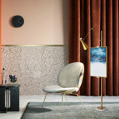 MARMORA Gold Marble Floor Lamp