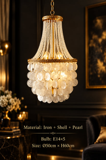 NEREIDA Shell & Pearl Chandelier