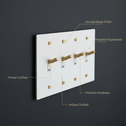 Brass Light Switch 3 Gang