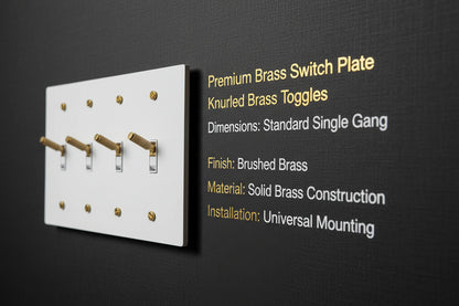  Solid Brass Light Switch 2-Gang