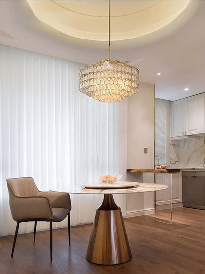 VENERELLA Tiered Shell Chandelier