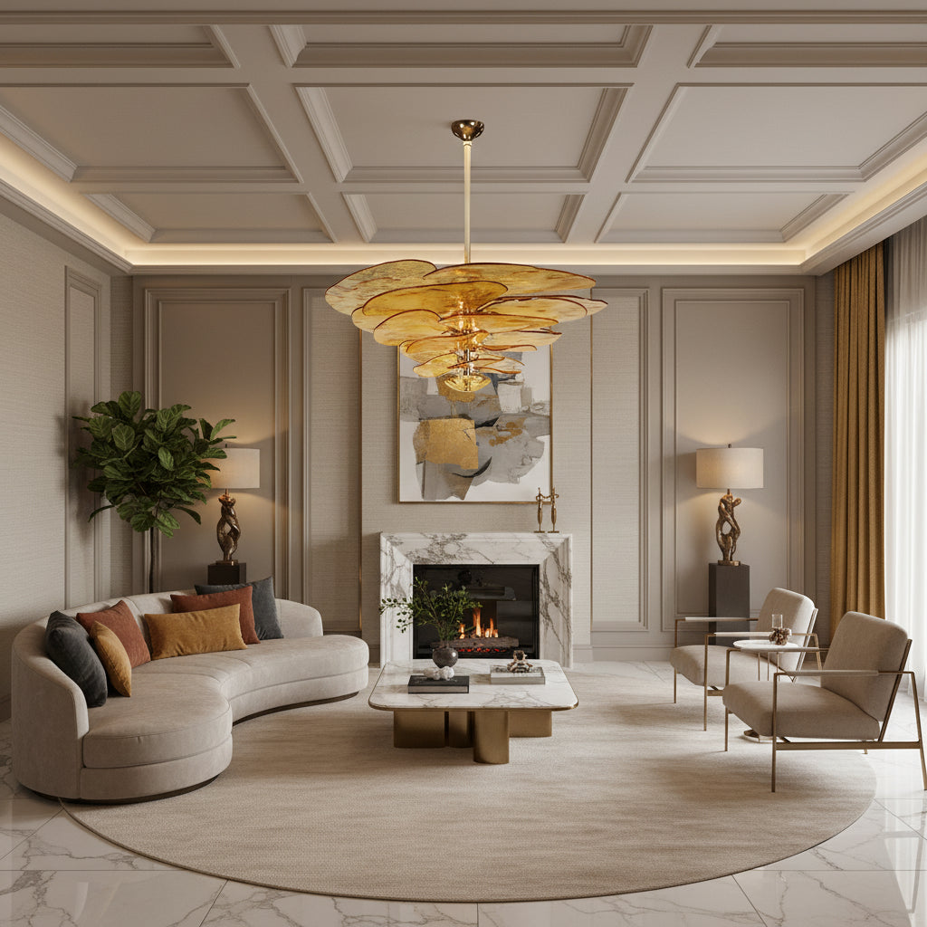 Aurora PetalWave Art Glass Chandelier