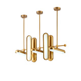 AMBRELLE Amber Glass Multi-Light Pendant