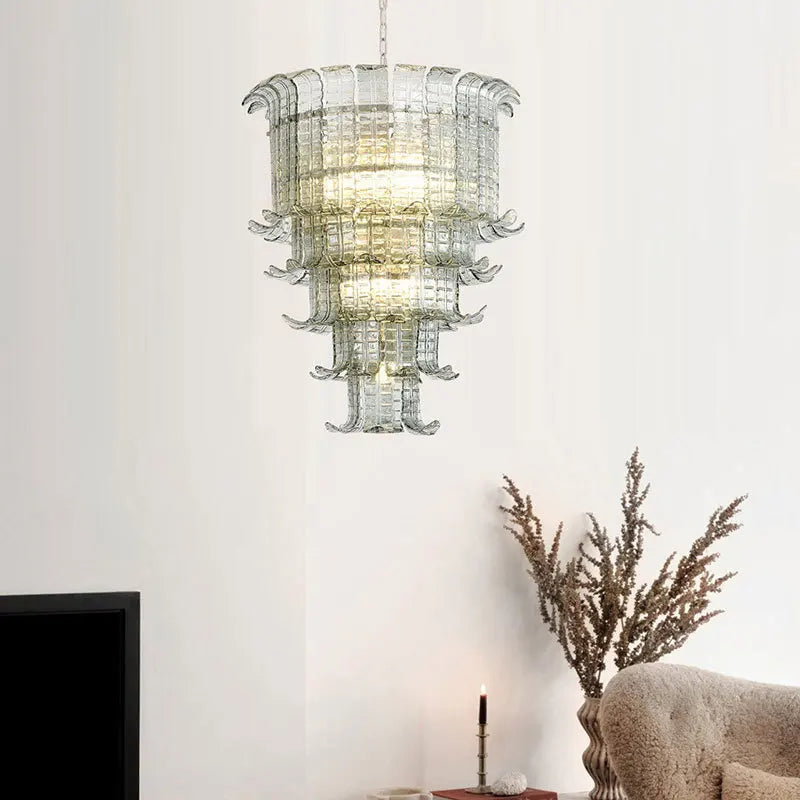 Murano Green Vintage French Chandelier