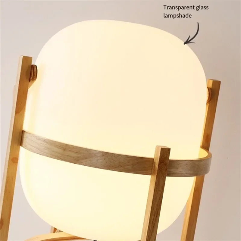 Cesta Wooden Lantern Table Lamp