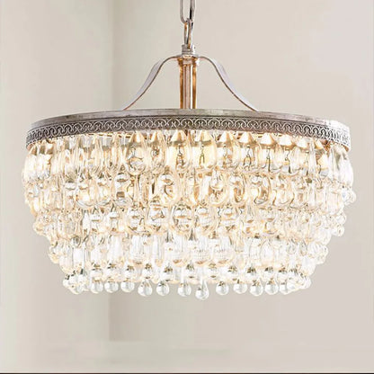 Retro Vintage Crystal Pendant Light.