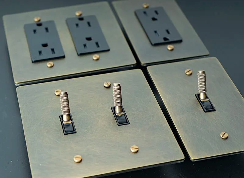 Brass Light Switch 3 Gang