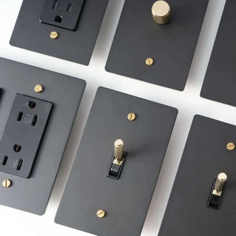  Solid Brass Light Switch 2-Gang