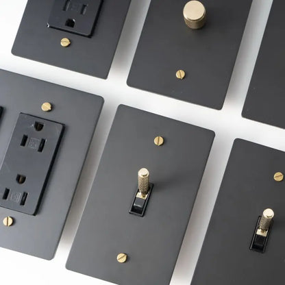  Solid Brass Light Switch 2-Gang