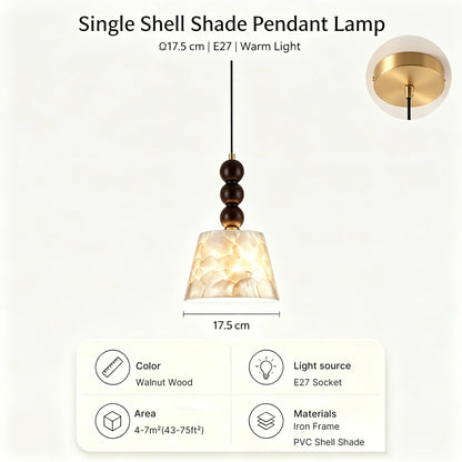 NAUTILE Mid-Century Shell Pendant Light