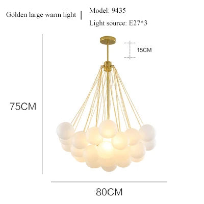 MetroGlow™ Frosted Glass Chandelier