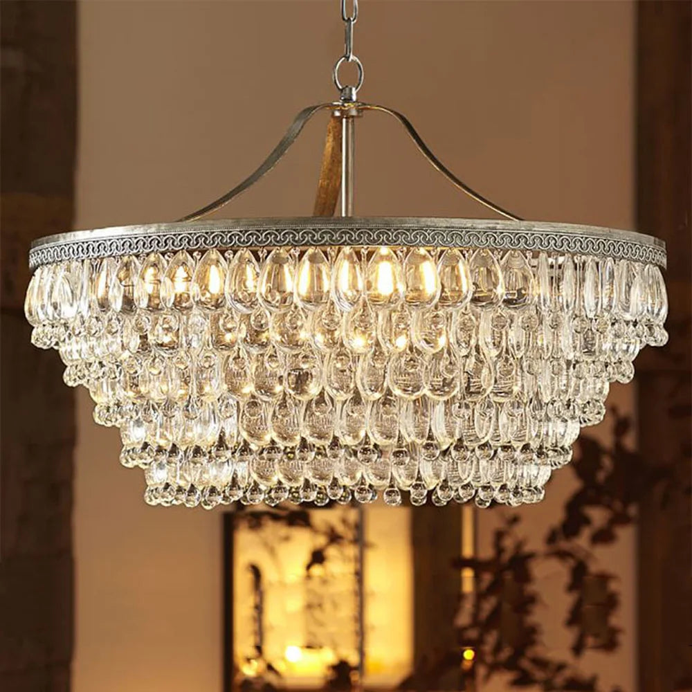 Retro Vintage Crystal Chandelier