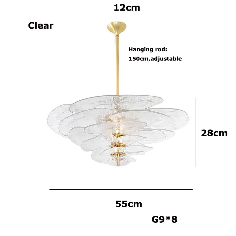 Aurora PetalWave Art Glass Chandelier