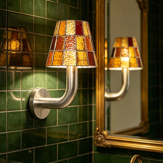 ODETTE Art Deco Stained Glass Wall Sconce