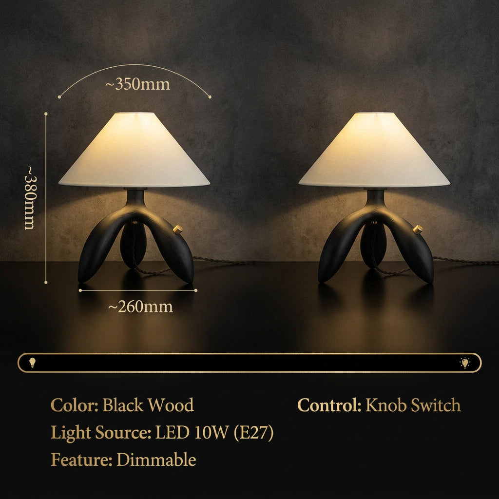 FRASSINA Solid Ash Wood Table Lamp