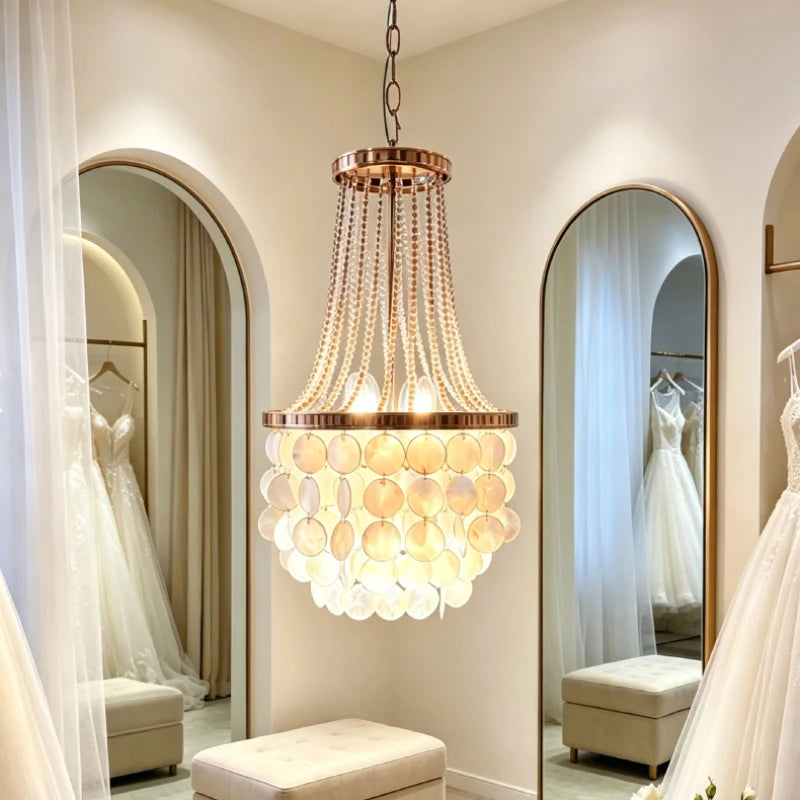 NEREIDA Shell & Pearl Chandelier