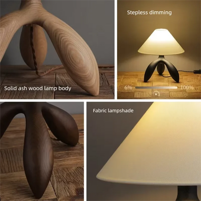 FRASSINA Solid Ash Wood Table Lamp