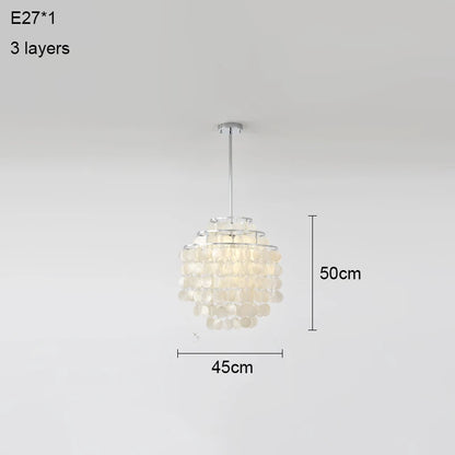COQUILLE Tiered Shell Chandelier