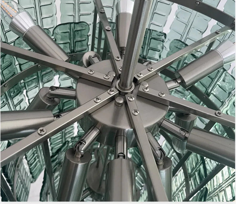 Murano Green Vintage French Chandelier