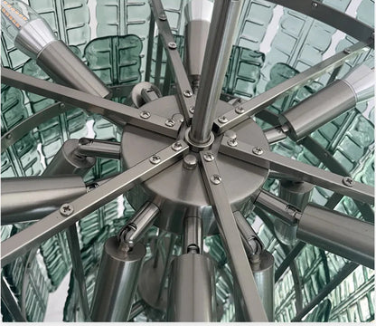 Murano Green Vintage French Chandelier