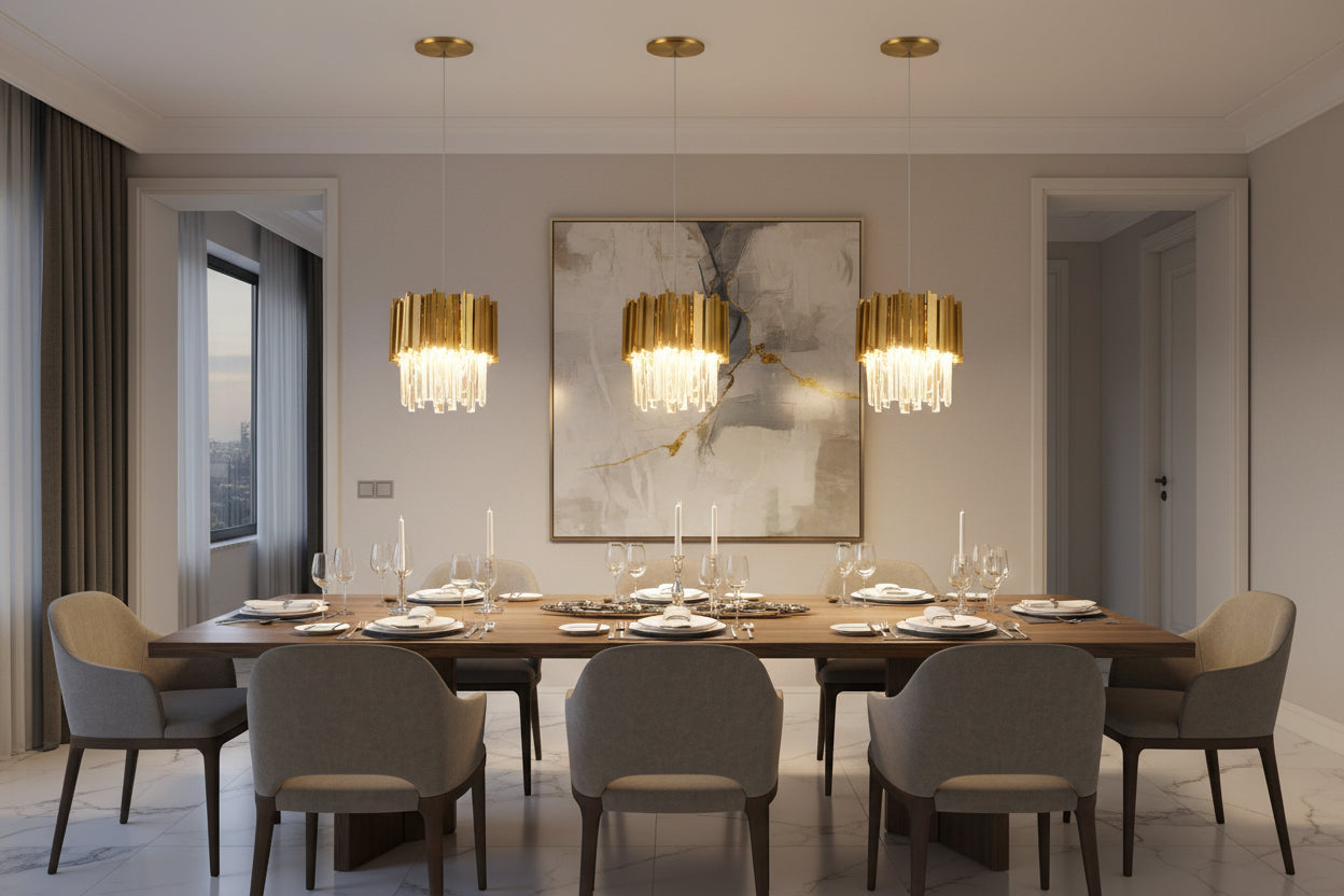 Crystaluxe™ Modern Round Crystal Ceiling Light