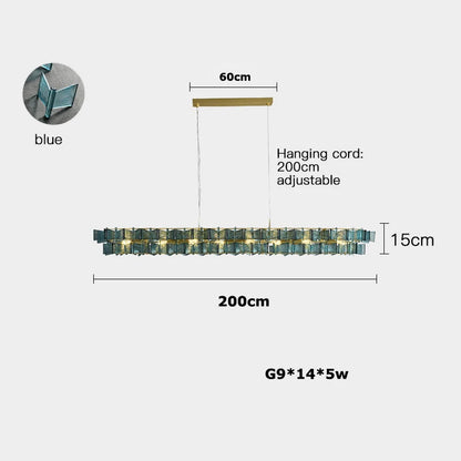 Marbella Blue Orbit Chandelier