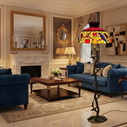 European Retro Glass Floor Lamp